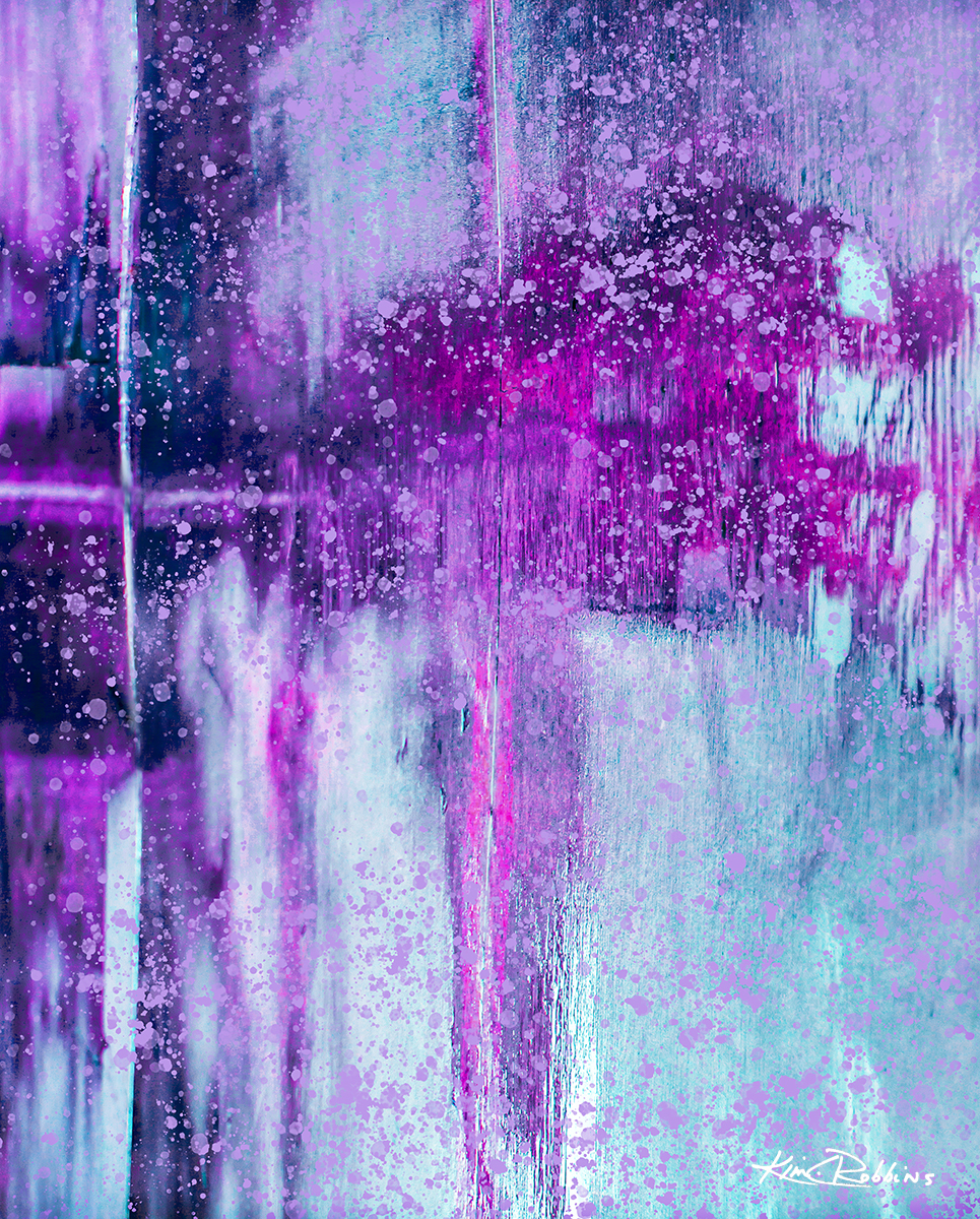 Abstract in Purple and Turquoise